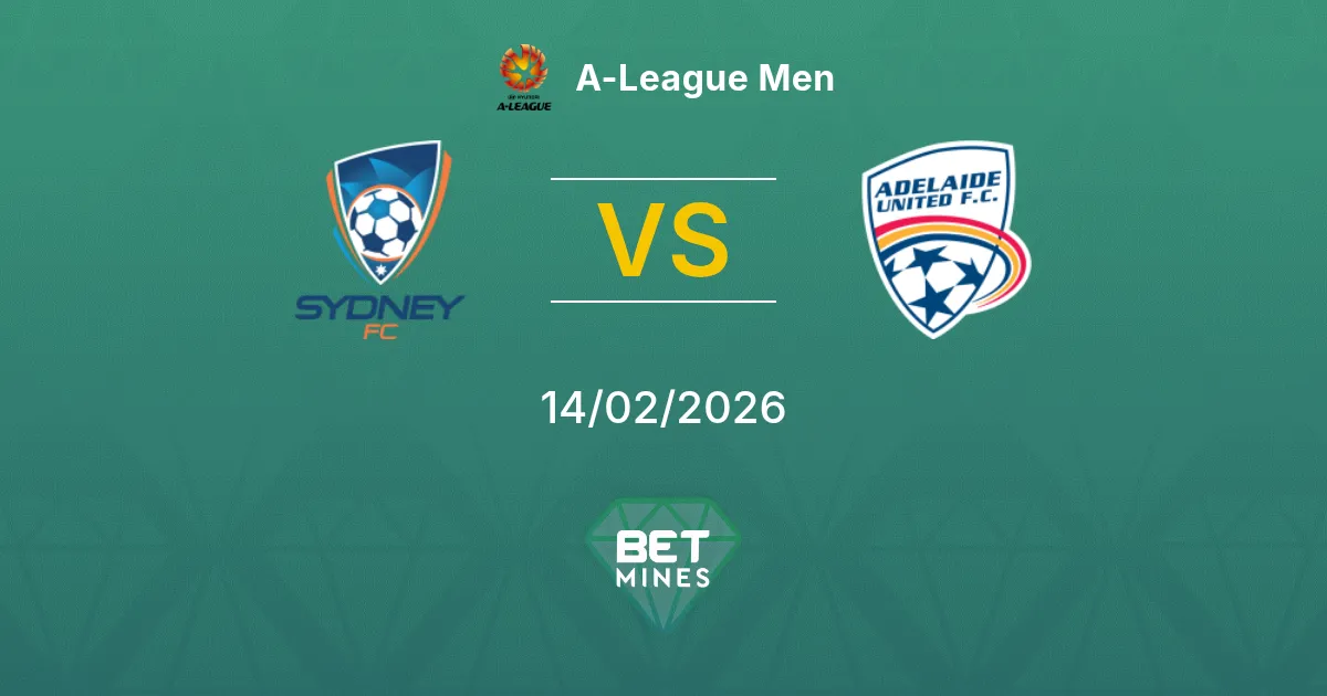 Sydney vs Adelaide United Prediction: Match Preview and Analysis | A-League Men 14-02-2026