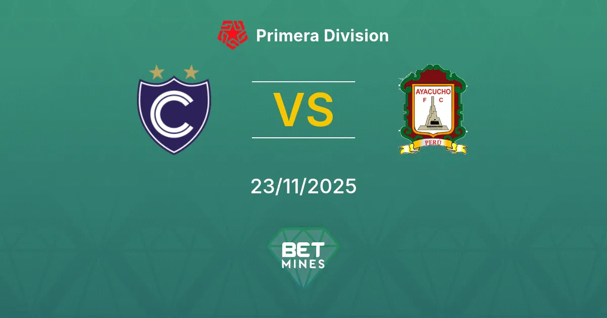Cienciano vs Ayacucho Prediction: Match Preview and Analysis | Primera Division 23-11-2025