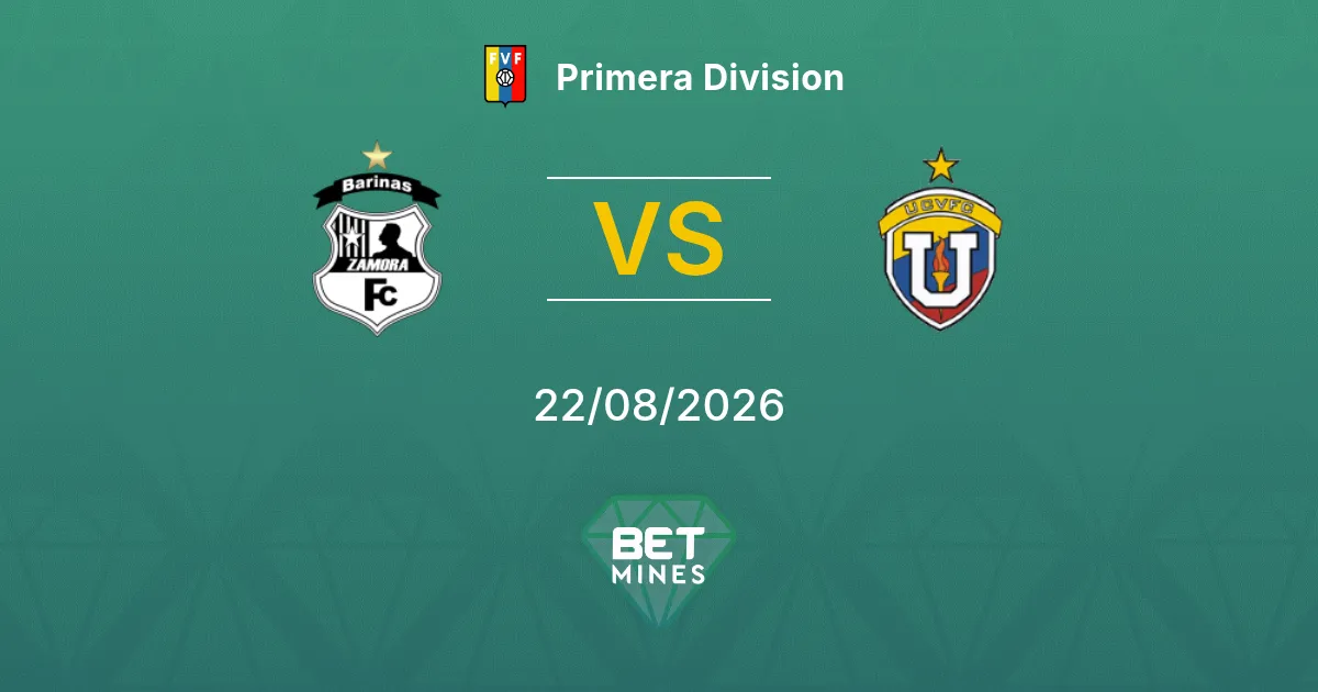 Pronóstico Zamora Fútbol Club vs UCV: Previa y Análisis del Partido | Primera División 22-08-2026