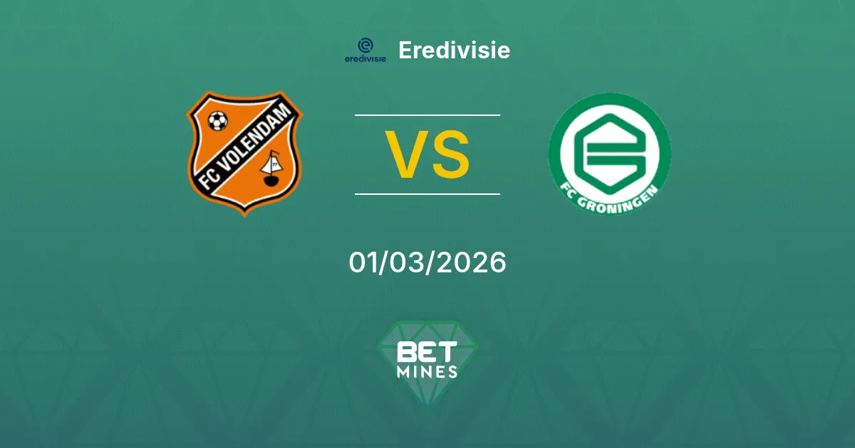 FC Volendam vs FC Groningen Pronostic : Aperçu et Analyse du Match | Eredivisie 01-03-2026