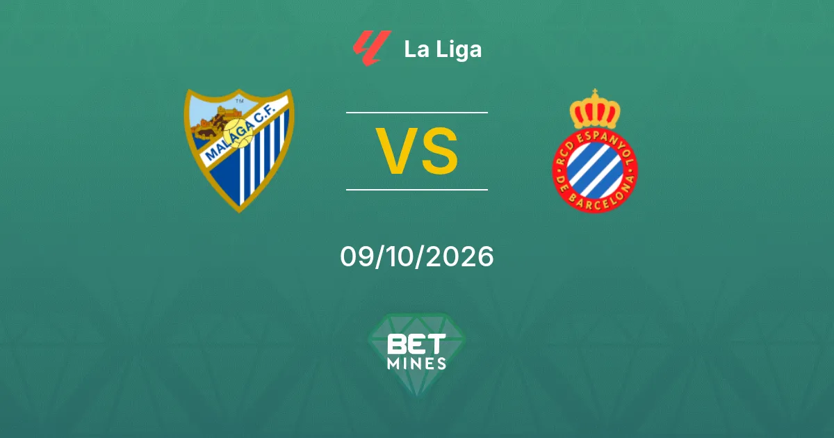 Málaga x Espanyol Palpite: prévia e análise da partida | La Liga 09-10-2026
