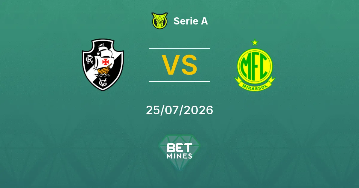 Vasco da Gama vs Mirassol Prediction: Match Preview and Analysis | Serie A 25-07-2026