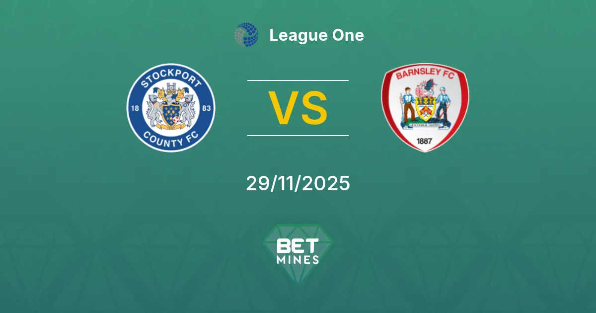 Stockport County vs Barnsley Prediction: Match Preview and Analysis | League One 29-11-2025