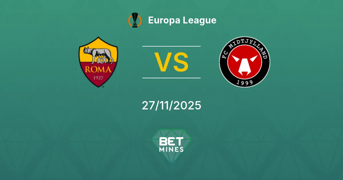 Roma vs FC Midtjylland Prediction: Match Preview and Analysis | Europa League 27-11-2025