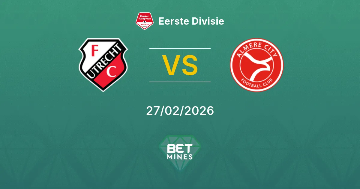 Pronostic Jong FC Utrecht vs Almere City : Aperçu et Analyse du Match | Eerste Divisie 27-02-2026