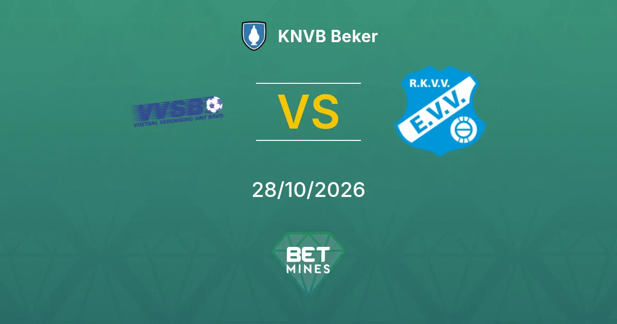 VVSB x EVV Palpite: prévia e análise da partida | KNVB Beker 28-10-2026