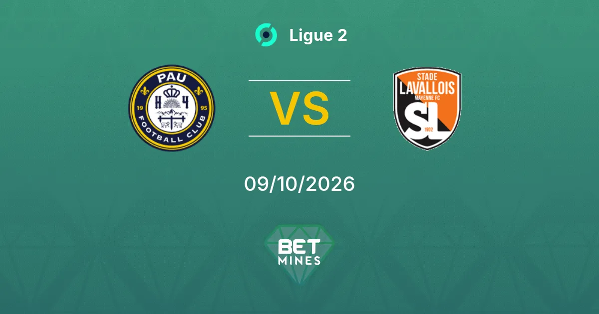 Pau vs Laval Pronostic : présentation et analyse du match | Ligue 2 09-10-2026
