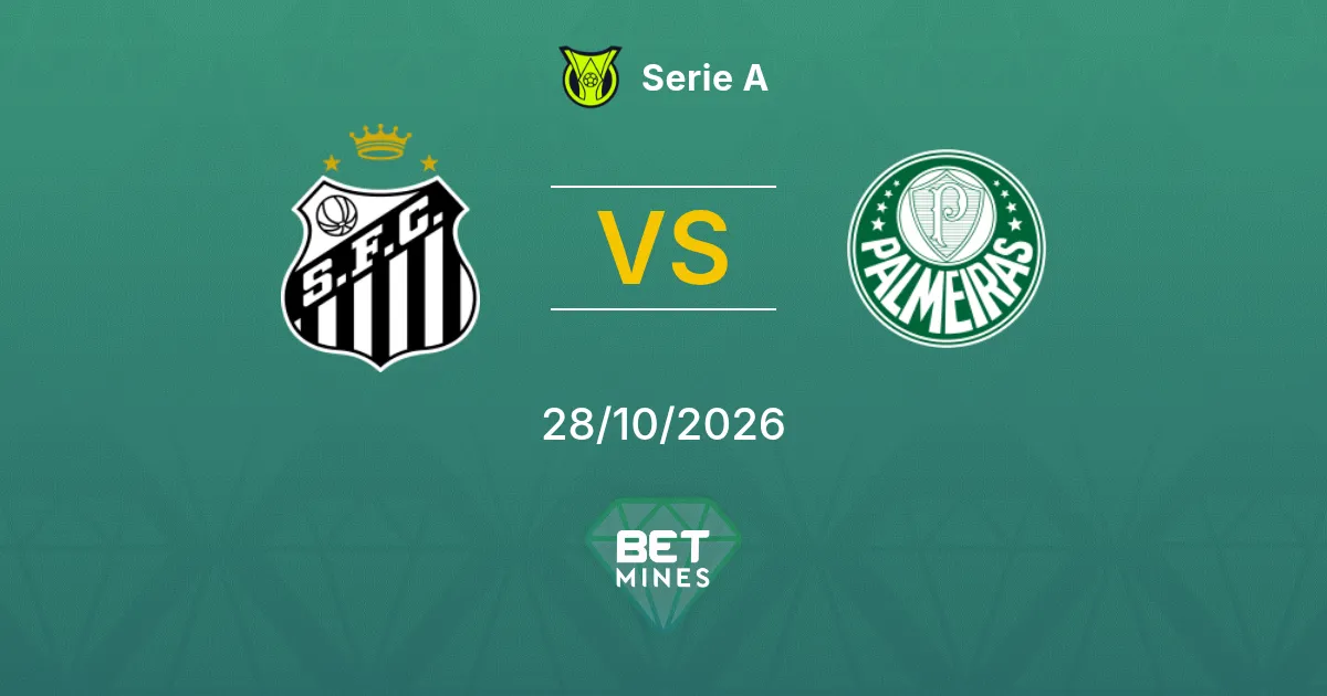 Santos x Palmeiras Palpite: prévia e análise da partida | Série A 28-10-2026