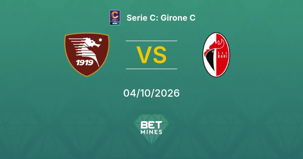 Salernitana vs Bari 1908 Pronostico: anteprima e analisi della partita | Serie C: Girone C 04-10-2026