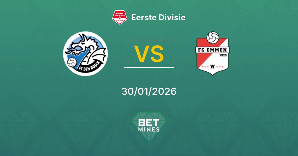 FC Den Bosch vs FC Emmen Prediction: Match Preview and Analysis | Eerste Divisie 30-01-2026