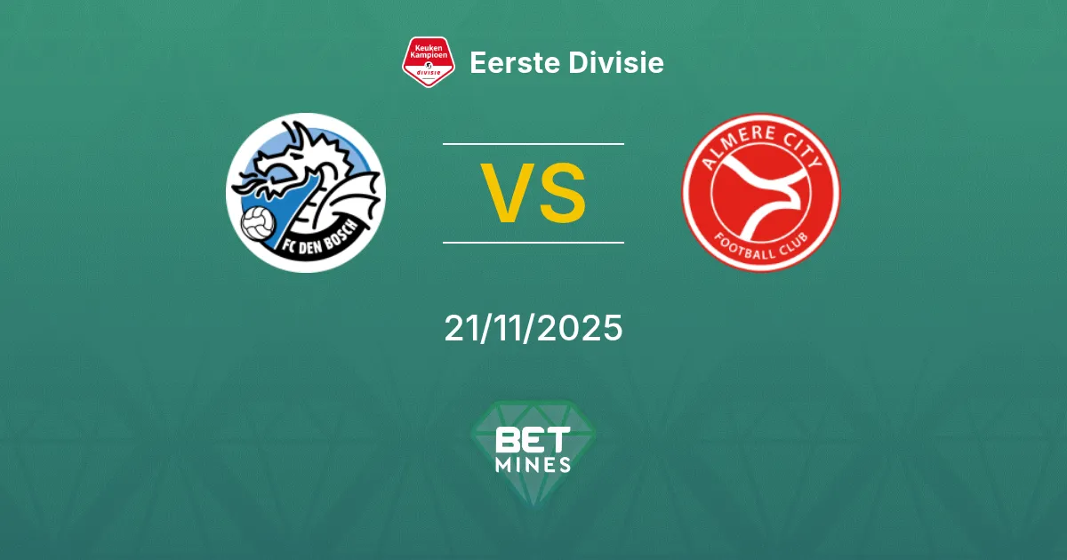 FC Den Bosch vs Almere City Pronóstico: Previa y Análisis del Partido | Eerste Divisie 21-11-2025