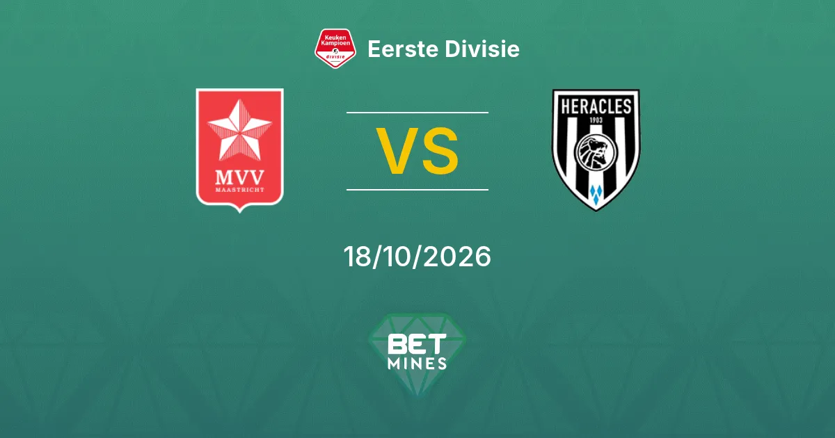 MVV Maastricht x Heracles Almelo Palpite: prévia e análise da partida | Eerste Divisie 18-10-2026