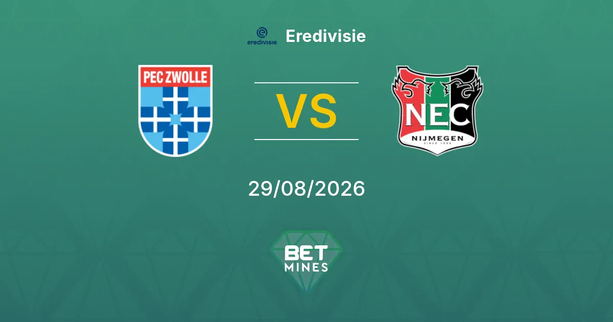 Palpite PEC Zwolle x NEC Nijmegen: Prévia e Análise da Partida | Eredivisie 29-08-2026