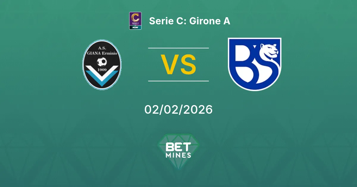 Giana Erminio vs Union Brescia Prediction: Match Preview and Analysis | Serie C: Girone A 02-02-2026