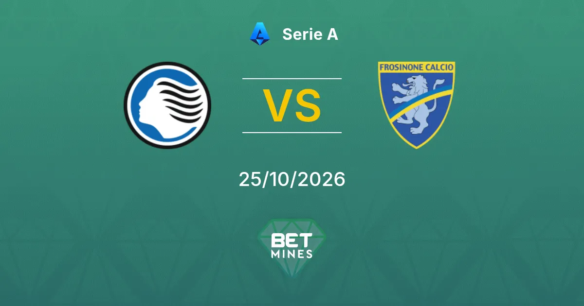 Atalanta vs Frosinone Pronóstico: previa y análisis del partido | Serie A 25-10-2026