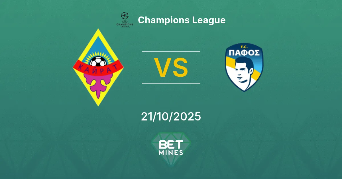 Kairat vs Pafos FC Pronostico: Anteprima e Analisi della Partita | Champions League 21-10-2025