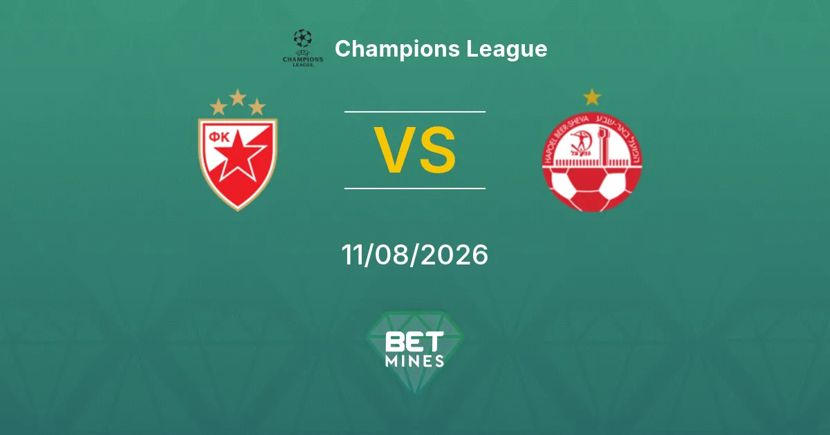 Crvena Zvezda vs Hapoel Be'er Sheva Prediction: Match Preview and Analysis | Champions League 11-08-2026