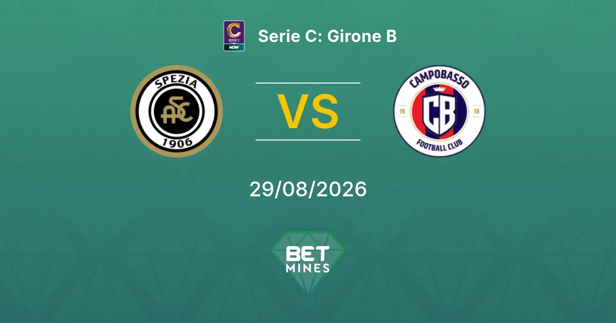 Palpite Spezia x Campobasso: Prévia e análise da partida | Serie C: Girone B 29-08-2026