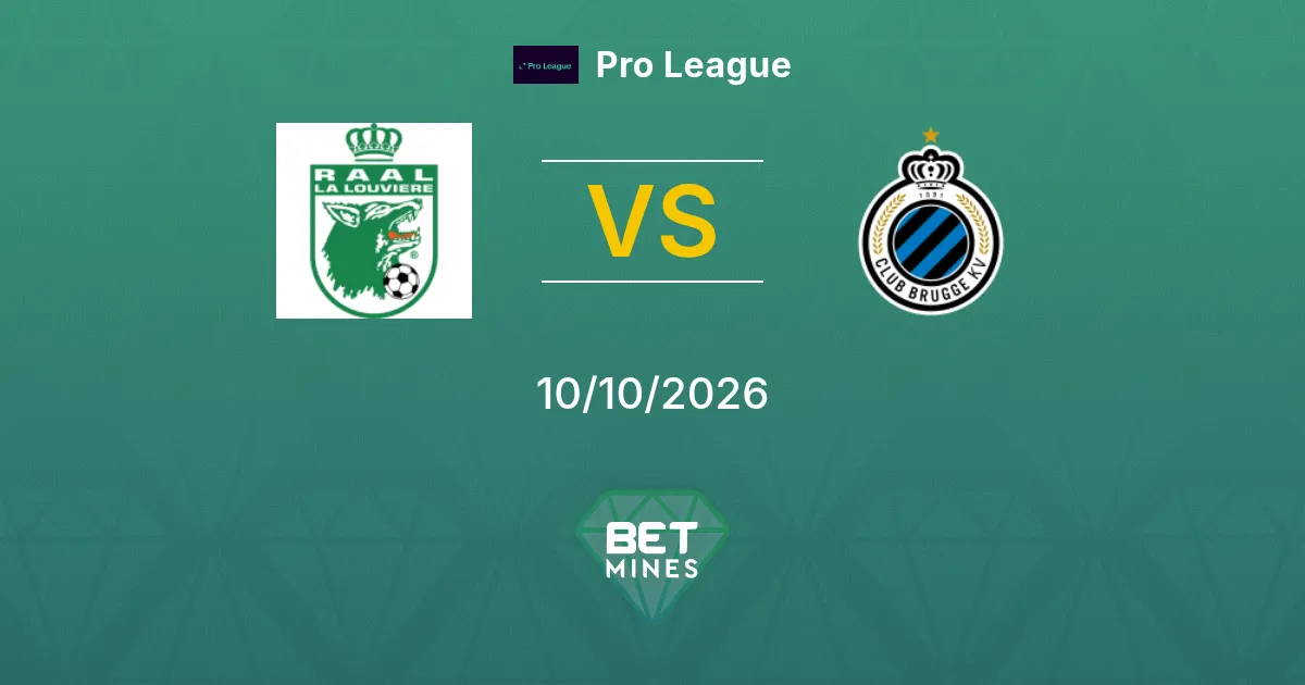 La Louvière vs Club Brugge Prediction: Match Preview and Analysis | Pro League 10-10-2026