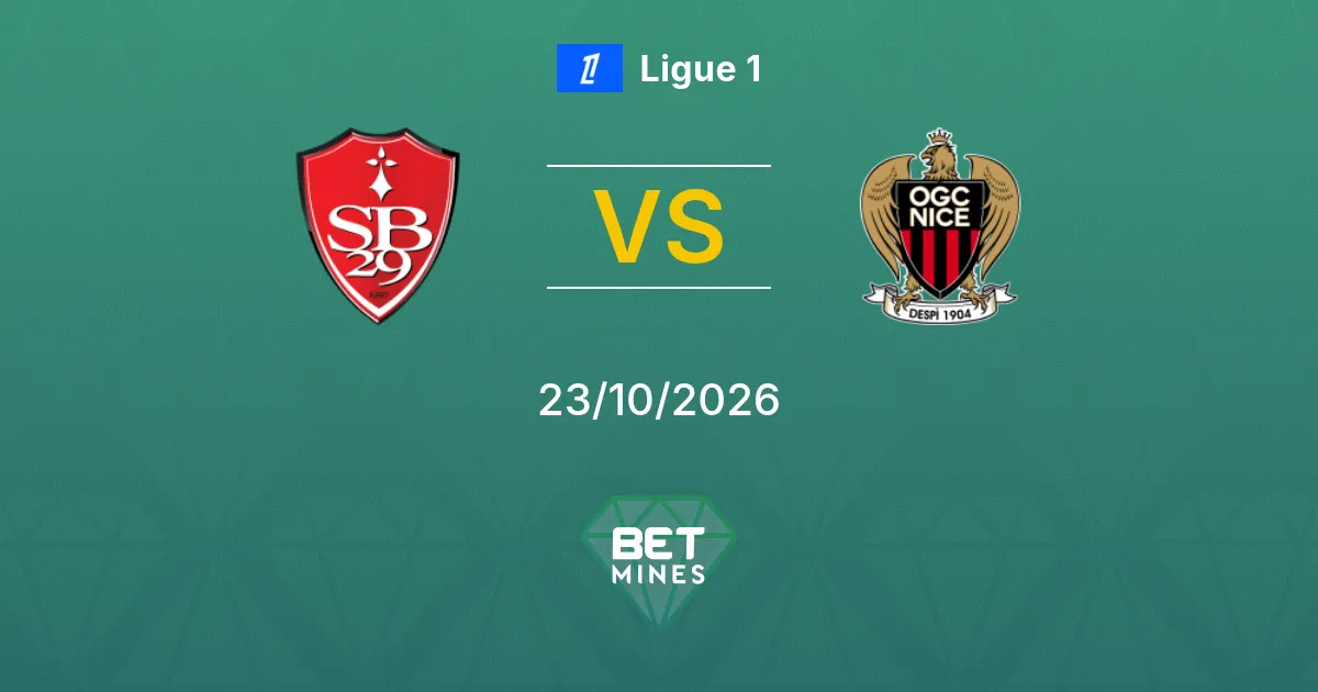 Brest vs Nice Pronostic : présentation et analyse du match | Ligue 1 23-10-2026