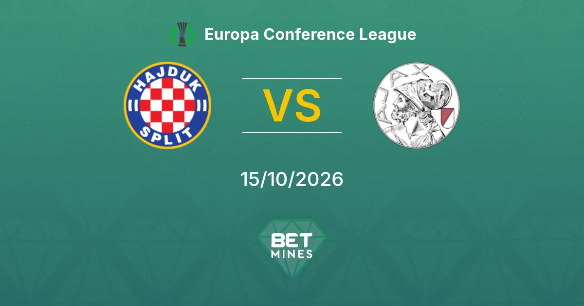 Hajduk Split x Ajax Palpite: prévia e análise da partida | Europa Conference League 15-10-2026
