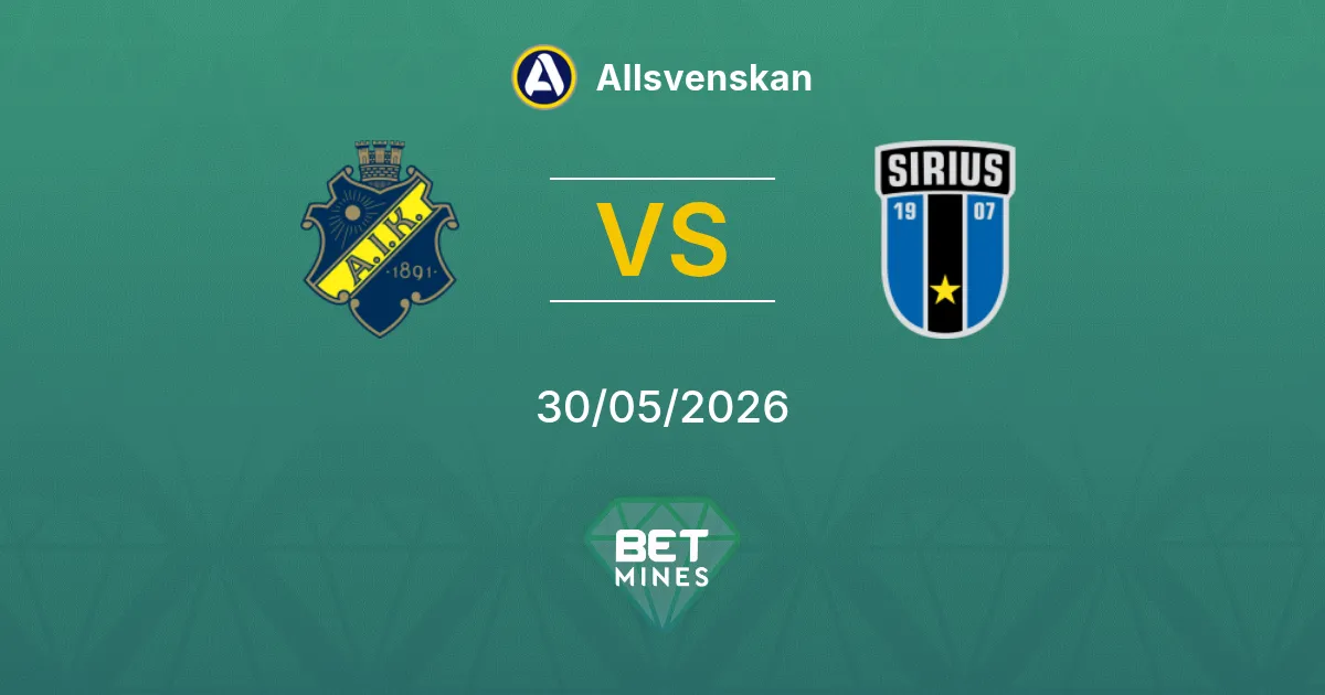AIK vs Sirius Pronostico: Anteprima e Analisi del Match | Allsvenskan 30-05-2026
