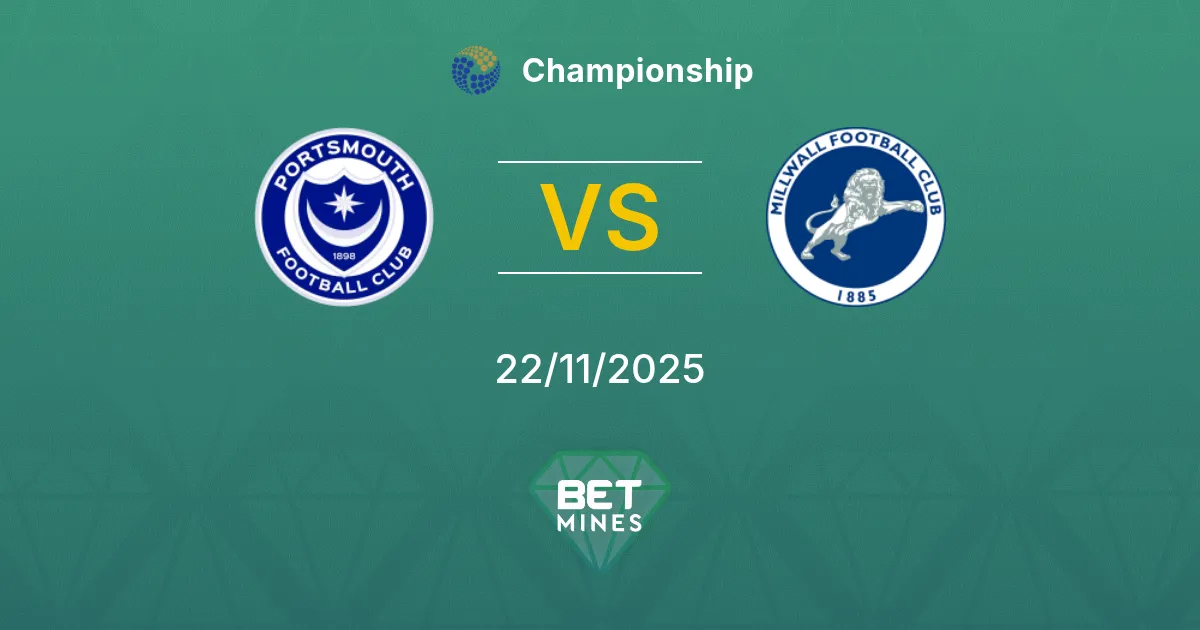 Portsmouth vs Millwall Prediction: Match Preview and Analysis | Championship 22-11-2025