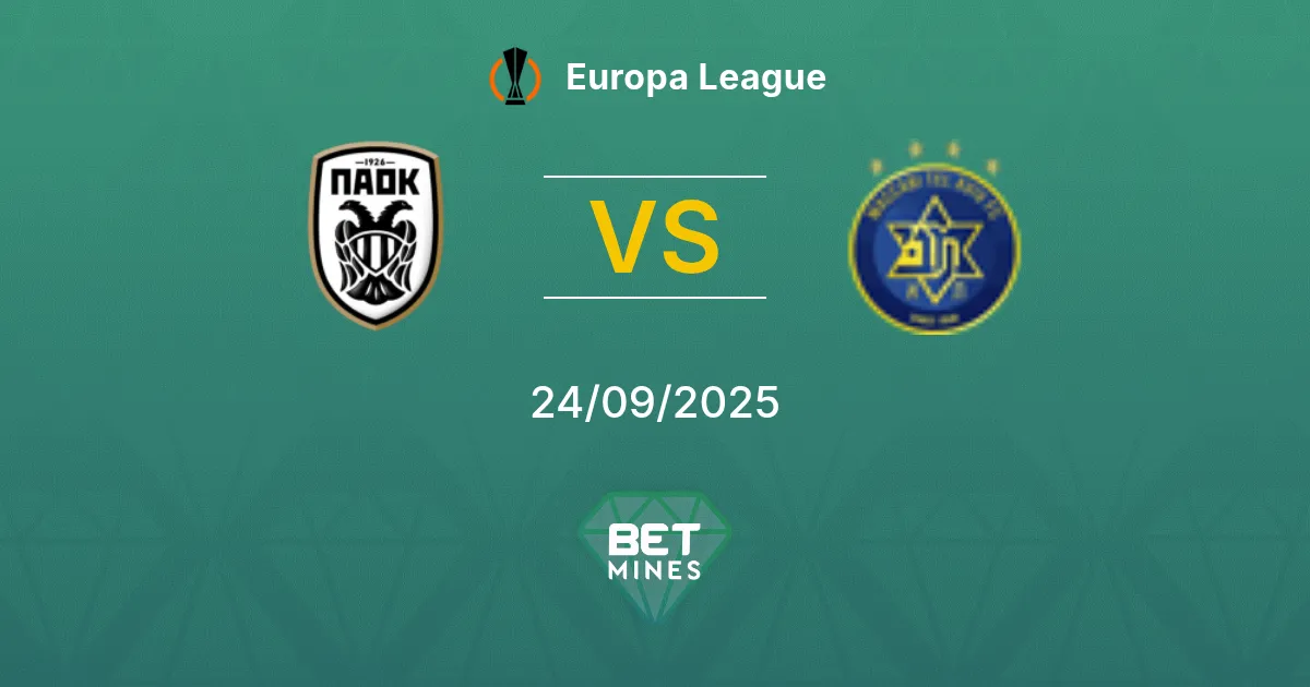 PAOK vs Maccabi Tel Aviv Prediction: Match Preview and Analysis | Europa League 24-09-2025