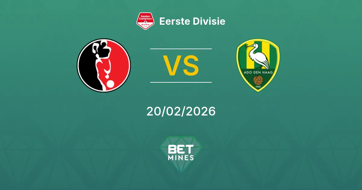 Helmond Sport vs ADO Den Haag Pronostic : Aperçu du Match et Analyse | Eerste Divisie 20-02-2026