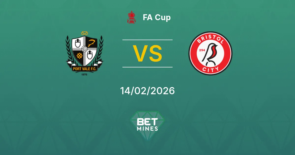 Port Vale vs Bristol City Prediction: Match Preview and Analysis | FA Cup 14-02-2026