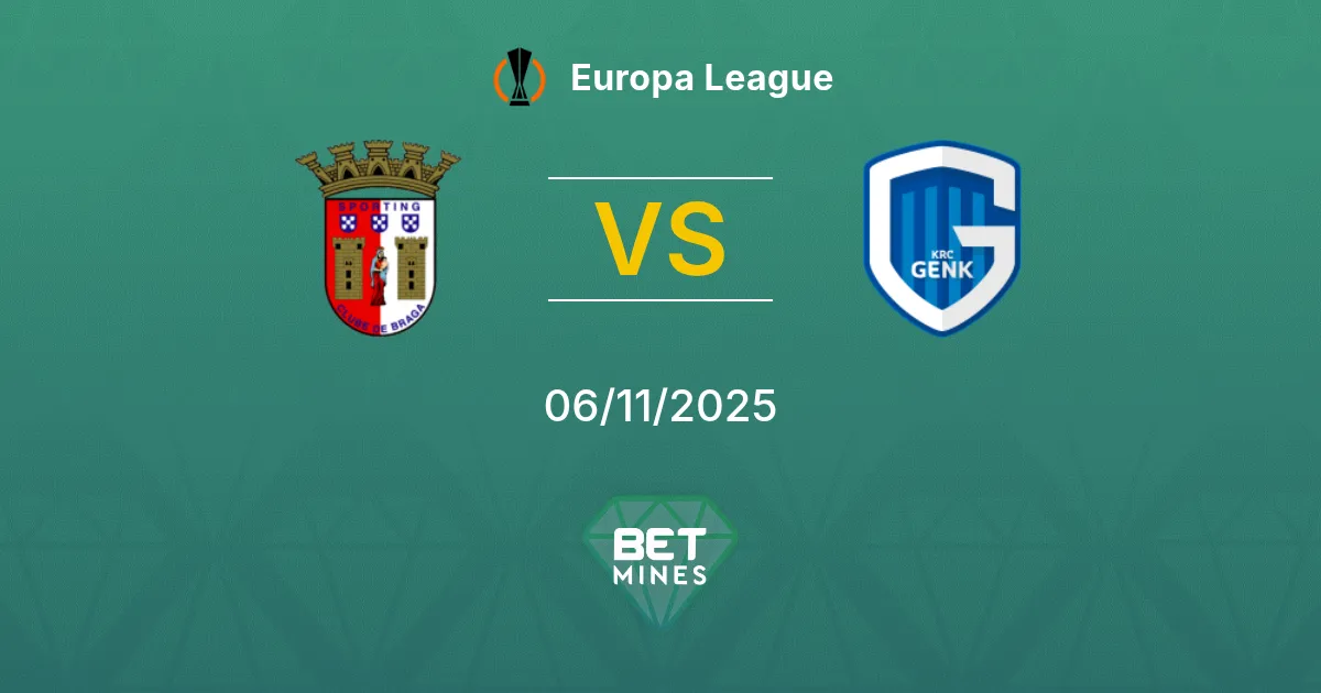 Sporting Braga vs Genk Prediction: Match Preview and Analysis | Europa League 06-11-2025