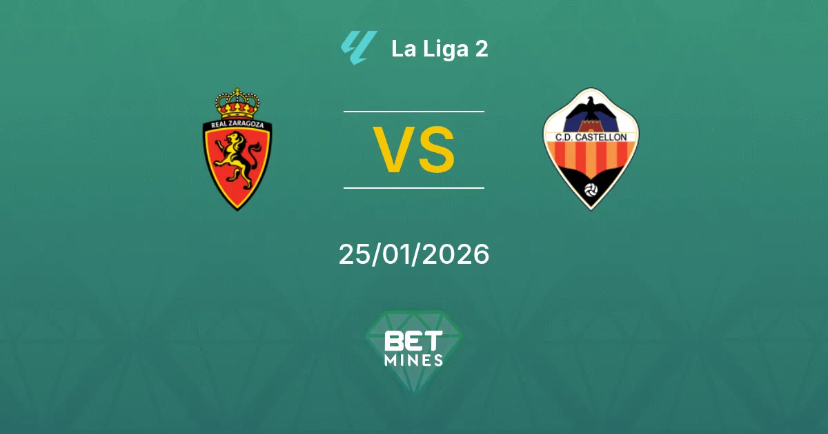 Real Zaragoza vs Castellón Prediction: Match Preview and Analysis | La Liga 2 25-01-2026