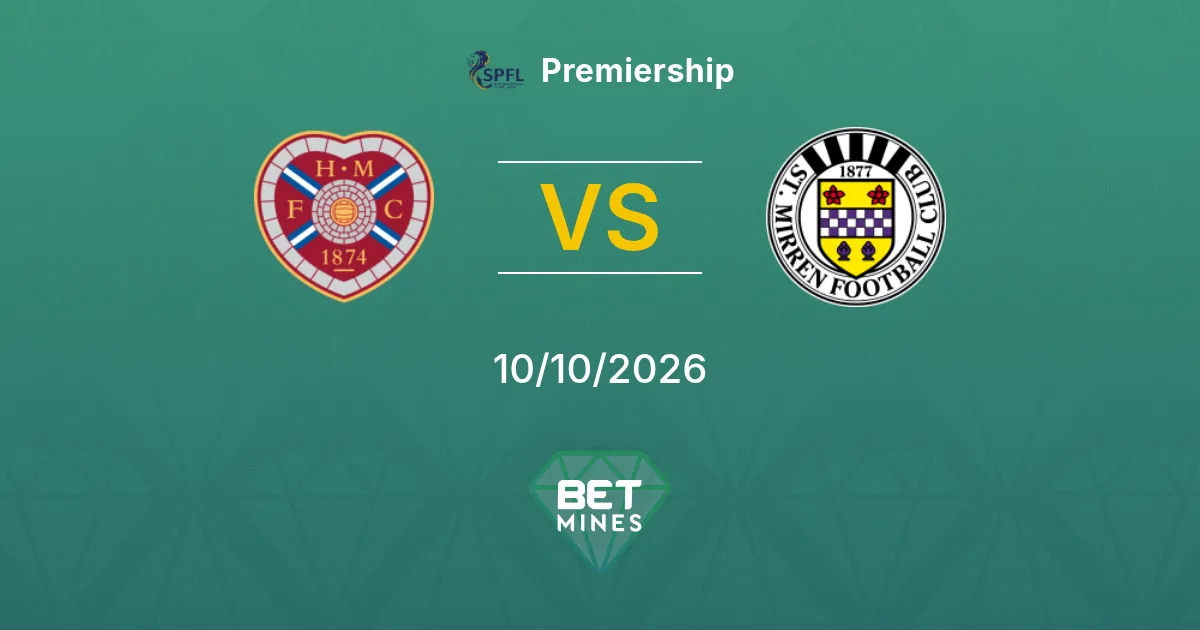 Hearts vs St. Mirren Prediction: Match Preview and Analysis | Premiership 10-10-2026